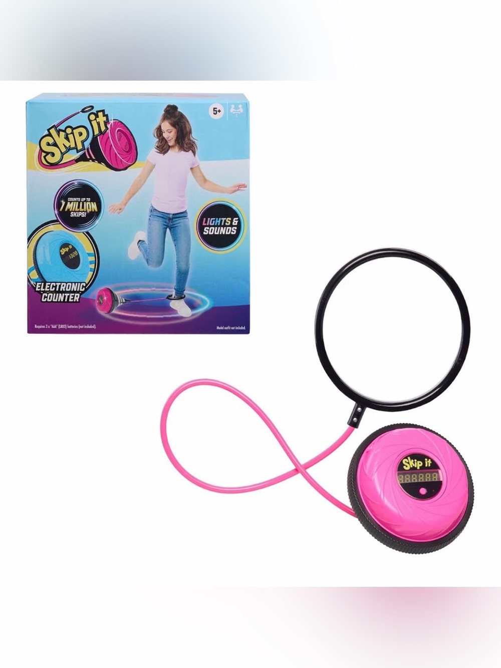 Skip It pink electronic jump rope toy digital counter NEW
